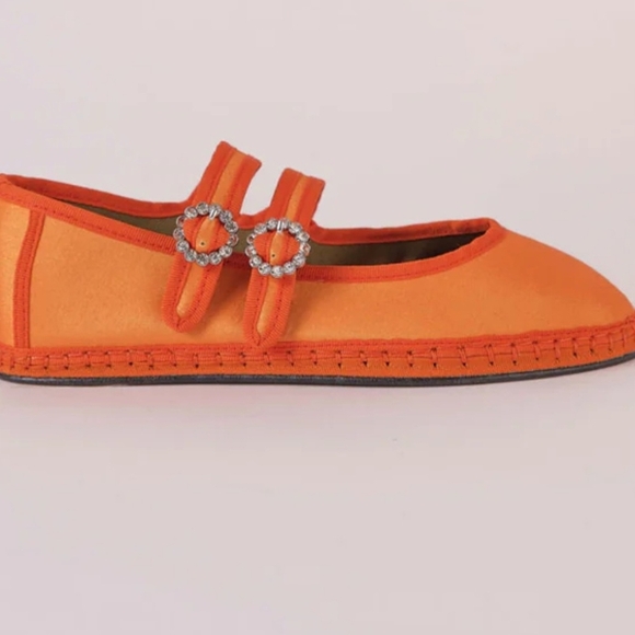 Sveti Stefan Women's Double Lace Beach Flat in Orange Size US 10  EU 41 NIB - Picture 10 of 14